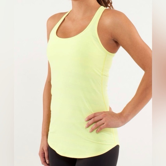 Lululemon Cool Racerback Tank In Lemon Yellow - Picture 6 of 7